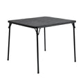 Black Wood and Iron Folding Square Card Table - 34-inch