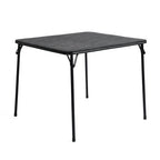 Black Wood and Iron Folding Square Card Table - 34-inch