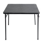 Black Wood and Iron Folding Square Card Table - 34-inch