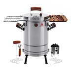 Silver Stainless Steel Portable Smoker Barrel - 19 X 12-inch