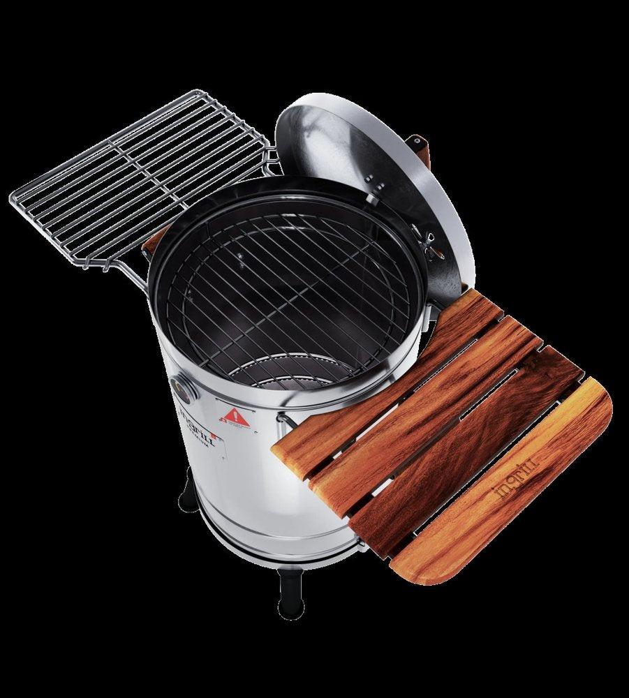 Silver Stainless Steel Portable Smoker Barrel - 19 X 12-inch