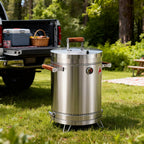 Silver Stainless Steel Portable Smoker Barrel - 18 X 12-inch