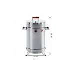Silver Stainless Steel Portable Smoker Barrel - 25 X 14-inch