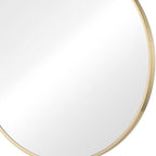 Gold Metal Round Framed Bathroom Vanity Mirror - 20-inch