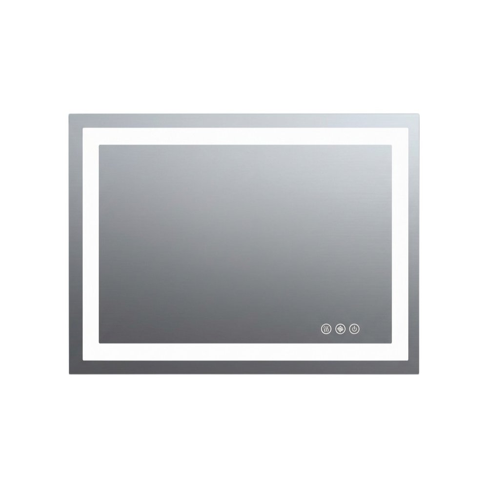 Lighted Frameless Bathroom Vanity Mirror - 28-inch