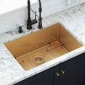 Gold Stainless Steel Undermount Kitchen Sink - 10 X 27-inch