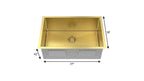 Gold Stainless Steel Undermount Kitchen Sink - 10 X 27-inch