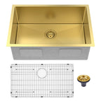 Gold Stainless Steel Undermount Kitchen Sink - 10 X 27-inch