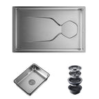 Silver Stainless Steel Undermount Kitchen Sink - 9 X 30-inch