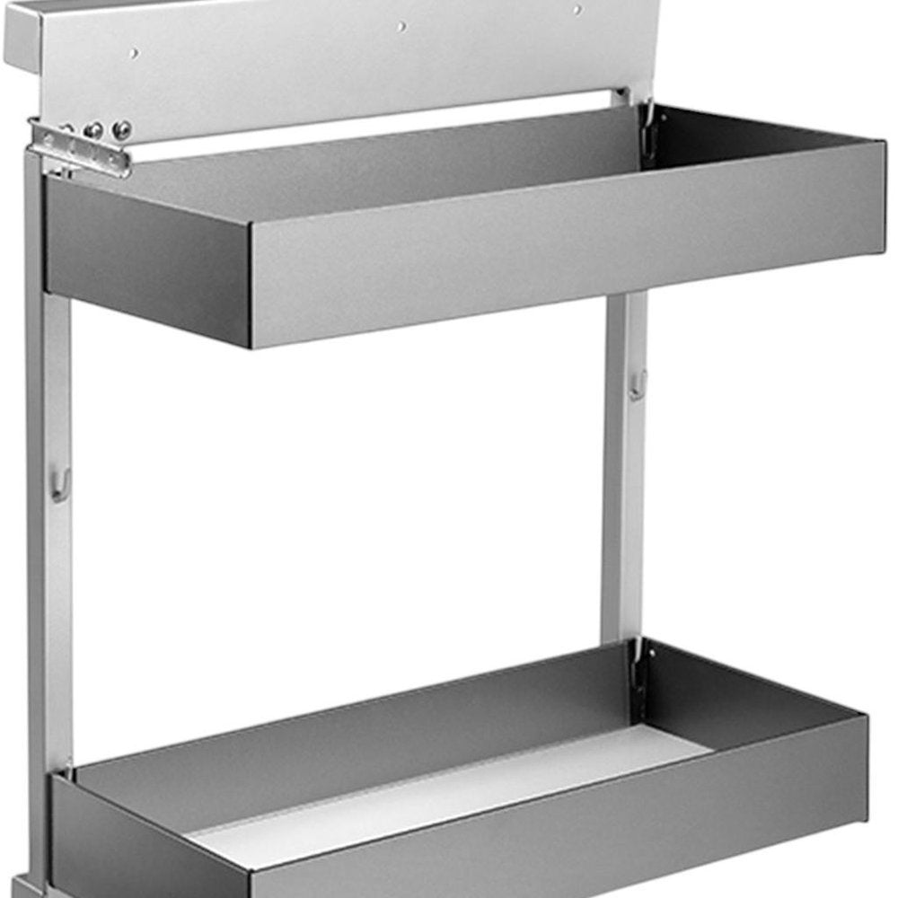 Black Stainless Steel Kitchen Cabinet Insert - 23-inch