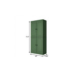 Yellow Solid Wood Four Door Pantry or Storage Closet - 72-inch