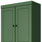 Yellow Solid Wood Four Door Pantry or Storage Closet - 72-inch
