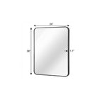 Black Aluminum Framed Accent Mirror - 36-inch