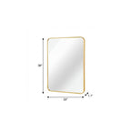 Gold Aluminum Framed Accent Mirror - 36-inch