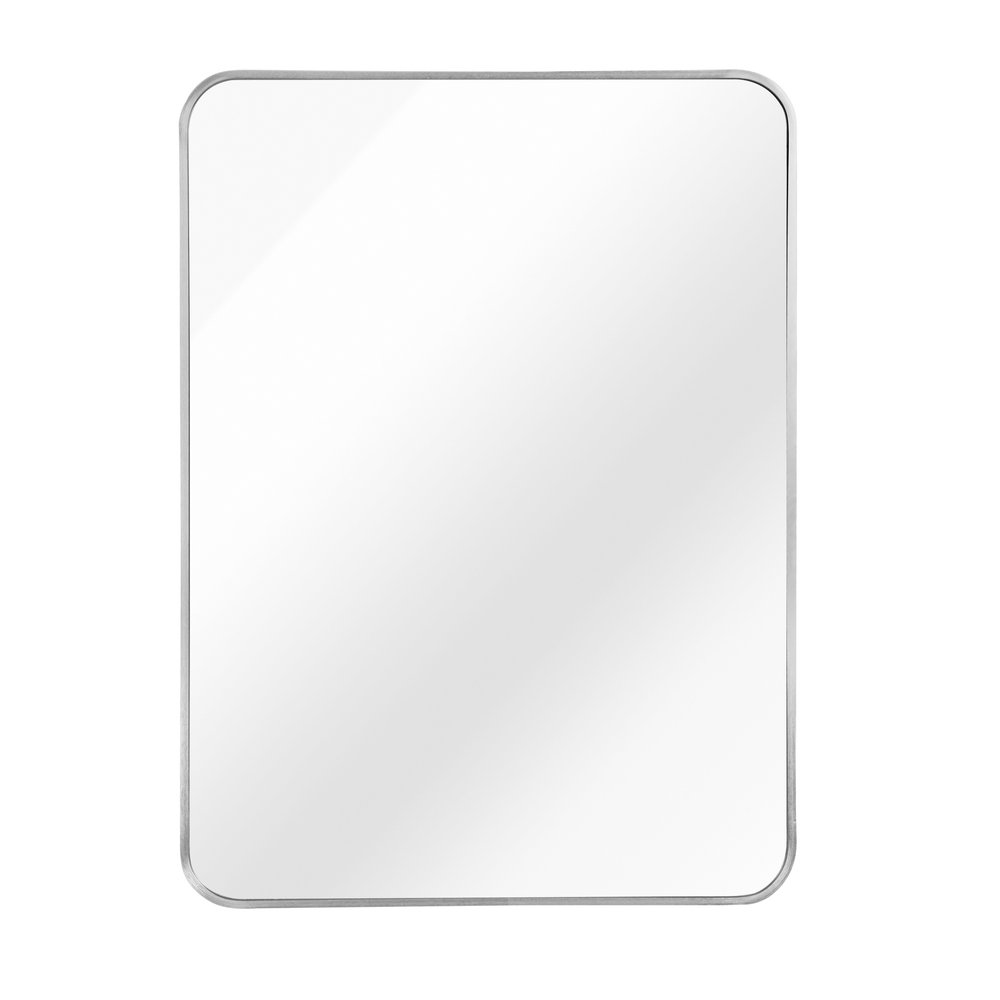 Silver Aluminum Framed Accent Mirror - 36-inch