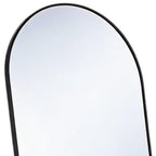 Black Aluminum Arch Freestanding and Wall Mounted Framed Full Length Mirror