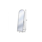 Black Aluminum Arch Freestanding and Wall Mounted Framed Full Length Mirror