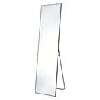 Black Aluminum Freestanding and Wall Mounted Framed Full Length Mirror - 59-inch