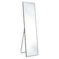 Black Aluminum Freestanding and Wall Mounted Framed Full Length Mirror - 59-inch