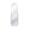 Gold Aluminum Arch Freestanding and Wall Mounted Framed Full Length Mirror