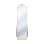 Gold Aluminum Arch Freestanding and Wall Mounted Framed Full Length Mirror