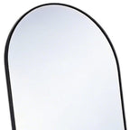 Black Aluminum Arch Freestanding and Wall Mounted Framed Full Length Mirror