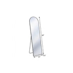 Black Aluminum Arch Freestanding and Wall Mounted Framed Full Length Mirror