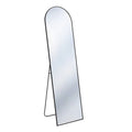 Black Aluminum Arch Freestanding and Wall Mounted Framed Full Length Mirror