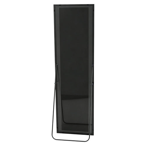 Black Aluminum Freestanding and Wall Mounted Framed Full Length Mirror - 64-inch