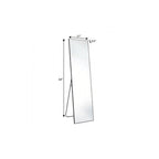 Black Aluminum Freestanding and Wall Mounted Framed Full Length Mirror - 64-inch