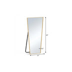 Gold Aluminum Freestanding and Wall Mounted Framed Full Length Mirror - 64-inch