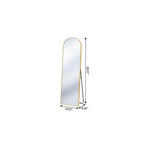 Gold Aluminum Arch Freestanding and Wall Mounted Framed Full Length Mirror