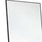 Black Aluminum Wall Mount Leaning or Freestanding Framed Full Length Mirror