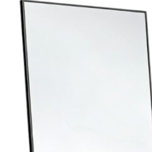 Black Aluminum Wall Mount Leaning or Freestanding Framed Full Length Mirror