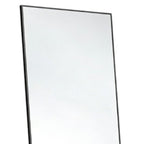 Black Aluminum Wall Mount Leaning or Freestanding Framed Full Length Mirror