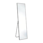 Black Aluminum Wall Mount Leaning or Freestanding Framed Full Length Mirror
