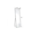 Black Aluminum Freestanding and Wall Mounted Framed Full Length Mirror - 55-inch