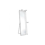 Black Aluminum Freestanding and Wall Mounted Framed Full Length Mirror - 55-inch