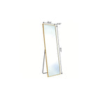 Gold Aluminum Freestanding and Wall Mounted Framed Full Length Mirror - 55-inch