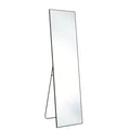 Black Aluminum Freestanding and Wall Mounted Framed Full Length Mirror - 64-inch