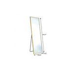 Gold Aluminum Freestanding and Wall Mounted Framed Full Length Mirror - 64-inch