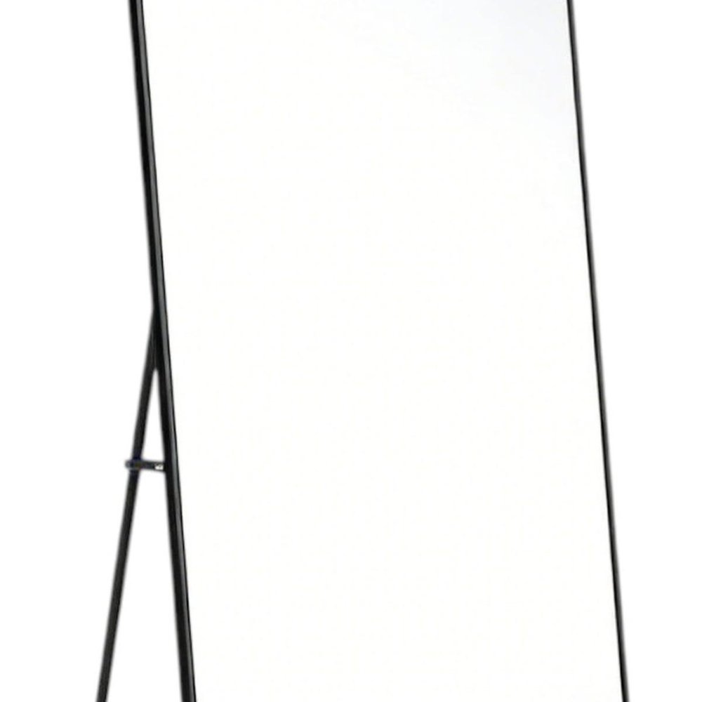 Black Aluminum Freestanding and Wall Mounted Framed Full Length Mirror - 67-inch