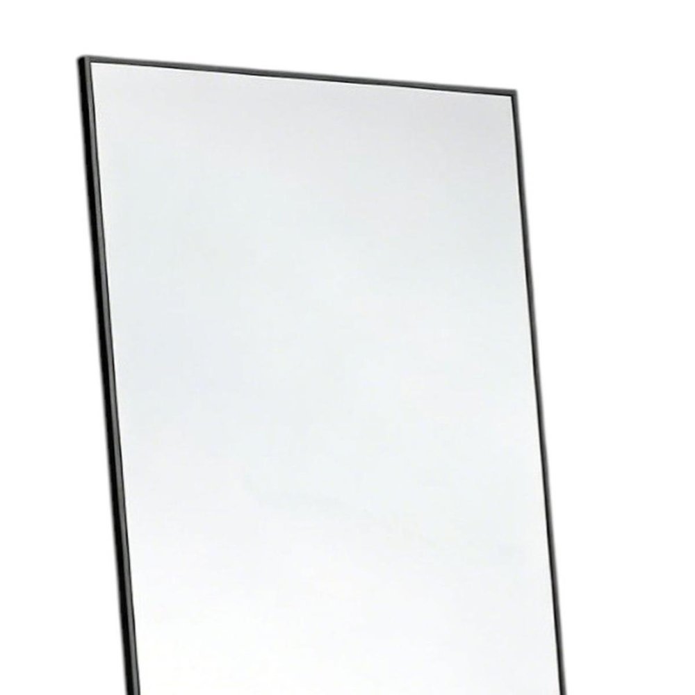 Black Aluminum Freestanding and Wall Mounted Framed Full Length Mirror - 67-inch