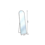 Black Aluminum Arch Freestanding and Wall Mounted Framed Full Length Mirror