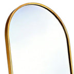 Gold Aluminum Arch Freestanding and Wall Mounted Framed Full Length Mirror