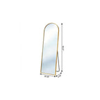 Gold Aluminum Arch Freestanding and Wall Mounted Framed Full Length Mirror