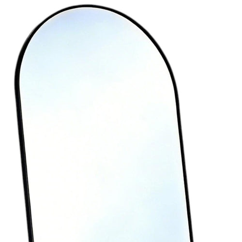 Black Aluminum Arch Freestanding and Wall Mounted Framed Full Length Mirror
