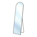 Black Aluminum Arch Freestanding and Wall Mounted Framed Full Length Mirror