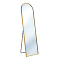 Gold Aluminum Arch Freestanding and Wall Mounted Framed Full Length Mirror