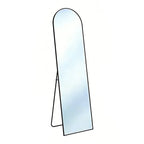 Black Aluminum Arch Freestanding and Wall Mounted Framed Full Length Mirror